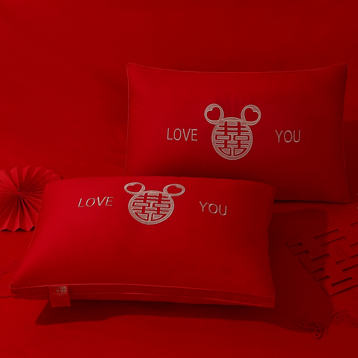 91家纺网 家纺一手货源 找家纺 （总）佳尚枕芯 2025新款婚庆枕大红枕芯结婚专用枕头枕芯