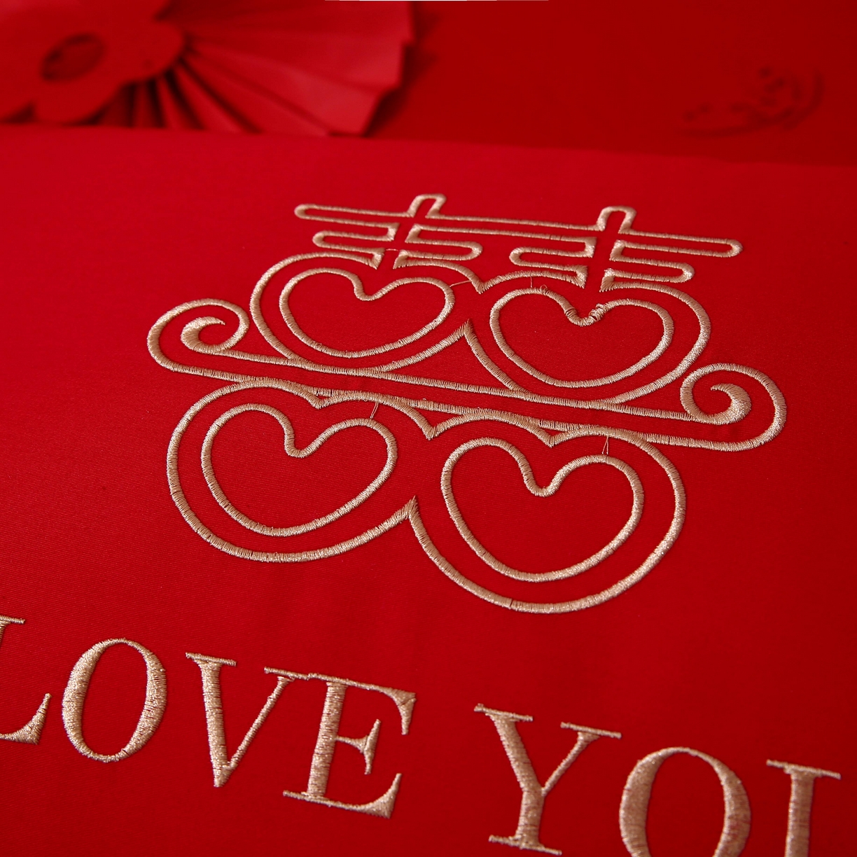 91家纺网 家纺一手货源 找家纺 佳尚枕芯 2025新款婚庆枕大红枕芯结婚专用枕头枕芯 爱心双喜