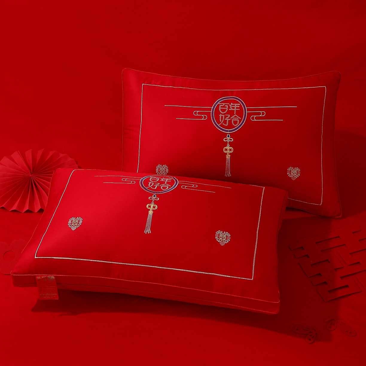 佳尚枕芯 2025新款婚庆枕大红枕芯结婚专用枕头枕芯 百年好合
