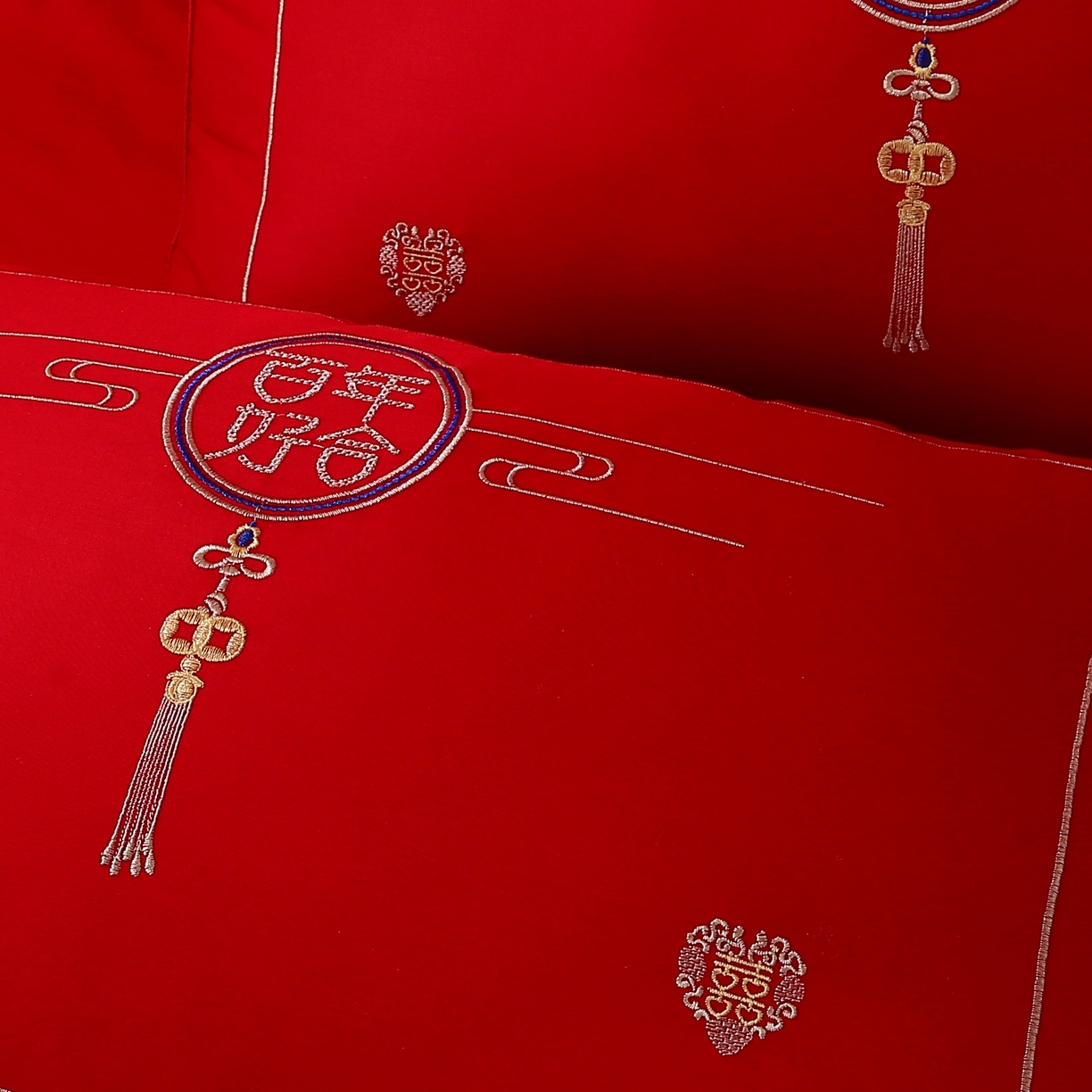 91家纺网 家纺一手货源 找家纺 佳尚枕芯 2025新款婚庆枕大红枕芯结婚专用枕头枕芯 百年好合