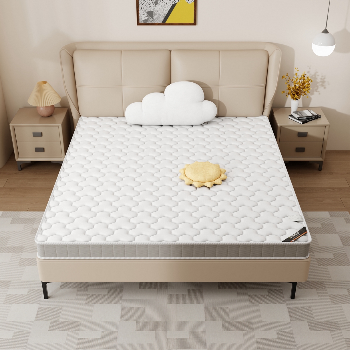 91家纺网 家纺一手货源 找家纺 时奥家纺 2025新款护颈椰棕床垫-Z01 3分棕+3分乳胶(7cm)