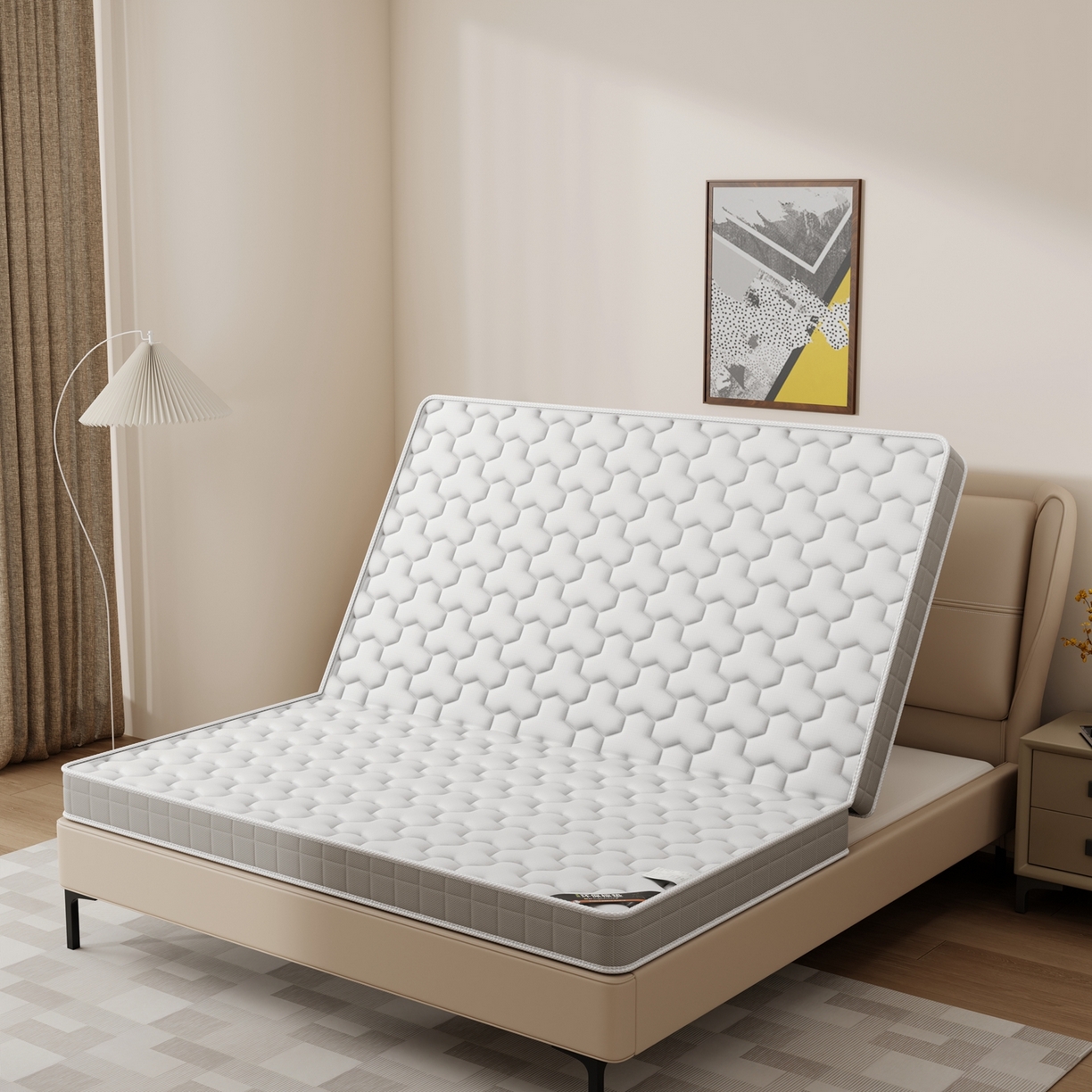 91家纺网 家纺一手货源 找家纺 时奥家纺 2025新款护颈椰棕床垫-Z01 5分棕(7cm)