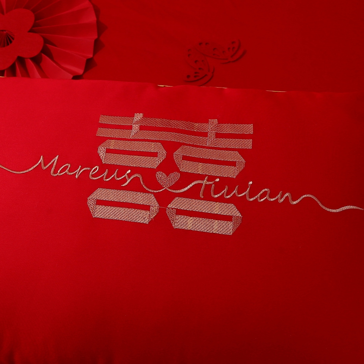 91家纺网 家纺一手货源 找家纺 佳尚枕芯 2025新款婚庆枕大红枕芯结婚专用枕头枕芯 吾家有喜