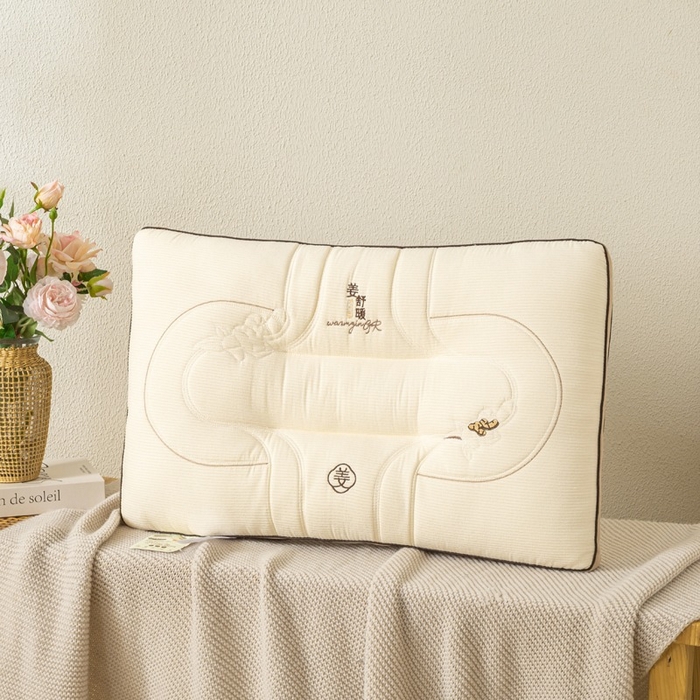 91家纺网 家纺一手货源 找家纺 佳尚枕芯 2025新款姜舒暖护颈枕枕头枕芯 黄色