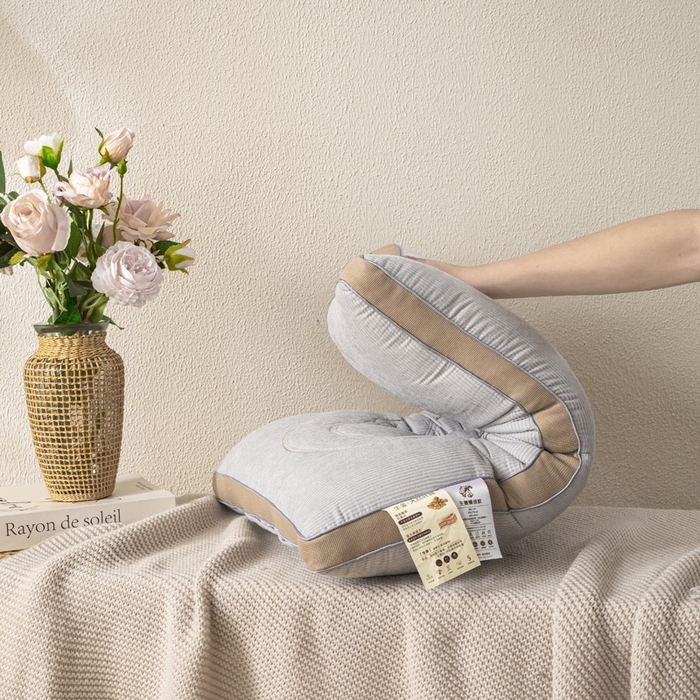 91家纺网 家纺一手货源 找家纺 佳尚枕芯 2025新款姜舒暖护颈枕枕头枕芯 灰色