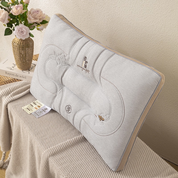 91家纺网 家纺一手货源 找家纺 佳尚枕芯 2025新款姜舒暖护颈枕枕头枕芯 灰色