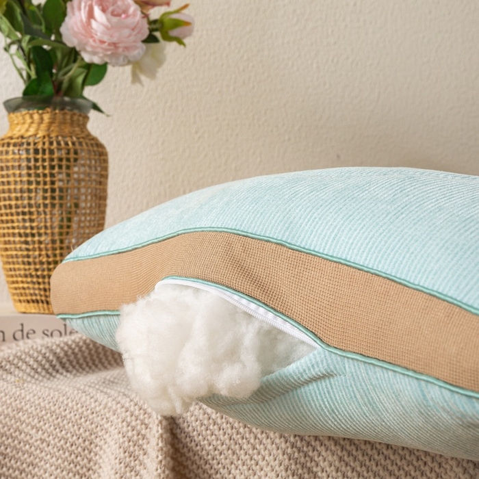 91家纺网 家纺一手货源 找家纺 佳尚枕芯 2025新款姜舒暖护颈枕枕头枕芯 蓝色