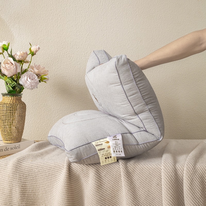 91家纺网 家纺一手货源 找家纺 佳尚枕芯 2025新款姜舒暖立体枕芯枕头 姜舒暖热熔枕-灰色