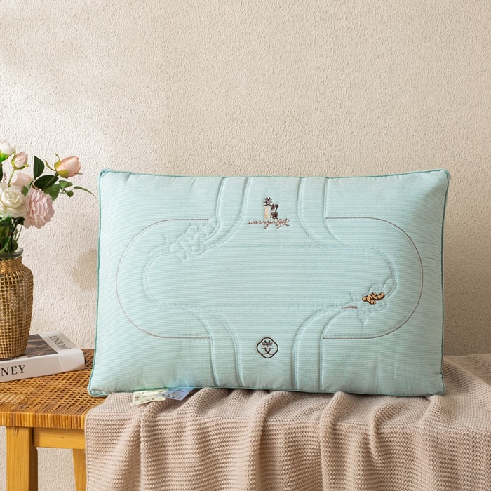 佳尚枕芯 2025新款姜舒暖立体枕芯枕头 姜舒暖热熔枕-蓝色