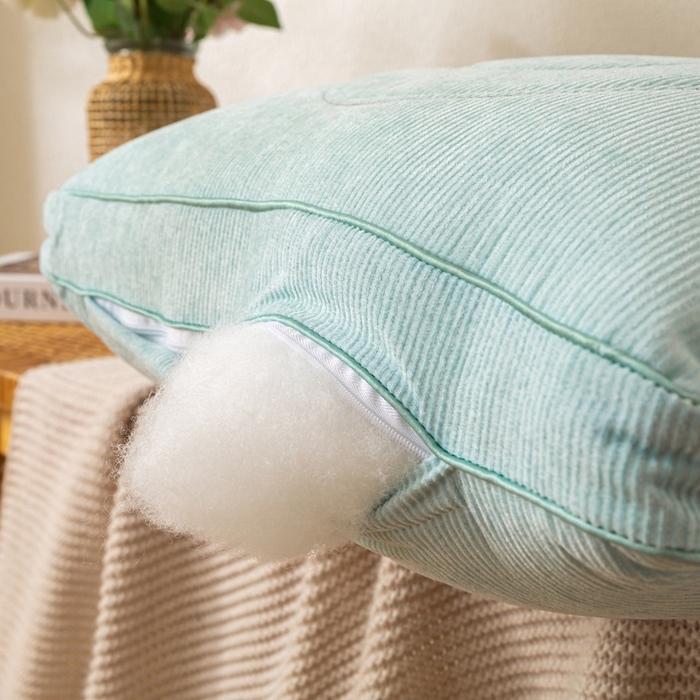 91家纺网 家纺一手货源 找家纺 佳尚枕芯 2025新款姜舒暖立体枕芯枕头 姜舒暖热熔枕-蓝色