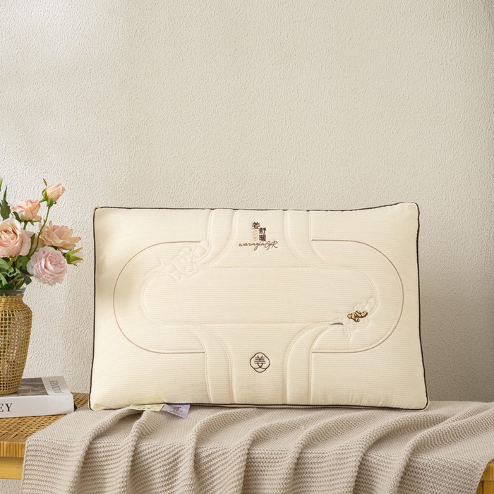 佳尚枕芯 2025新款姜舒暖立体枕芯枕头 姜舒暖热熔枕-杏色