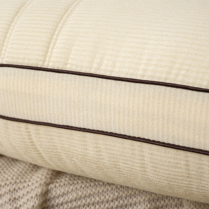 91家纺网 家纺一手货源 找家纺 佳尚枕芯 2025新款姜舒暖立体枕芯枕头 姜舒暖热熔枕-杏色