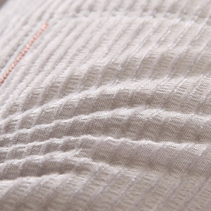 91家纺网 家纺一手货源 找家纺 佳尚枕芯 2025新款姜舒暖雪尼绒立体定型刺绣护颈助眠枕枕头枕芯 姜舒暖-分区灰色