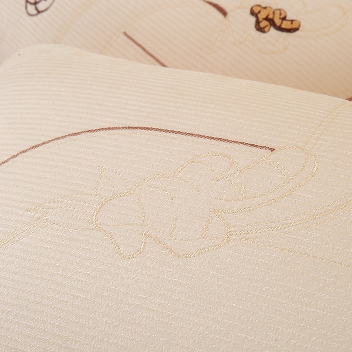 91家纺网 家纺一手货源 找家纺 佳尚枕芯 2025新款姜舒暖雪尼绒立体定型刺绣护颈助眠枕枕头枕芯 姜舒暖-立体白色