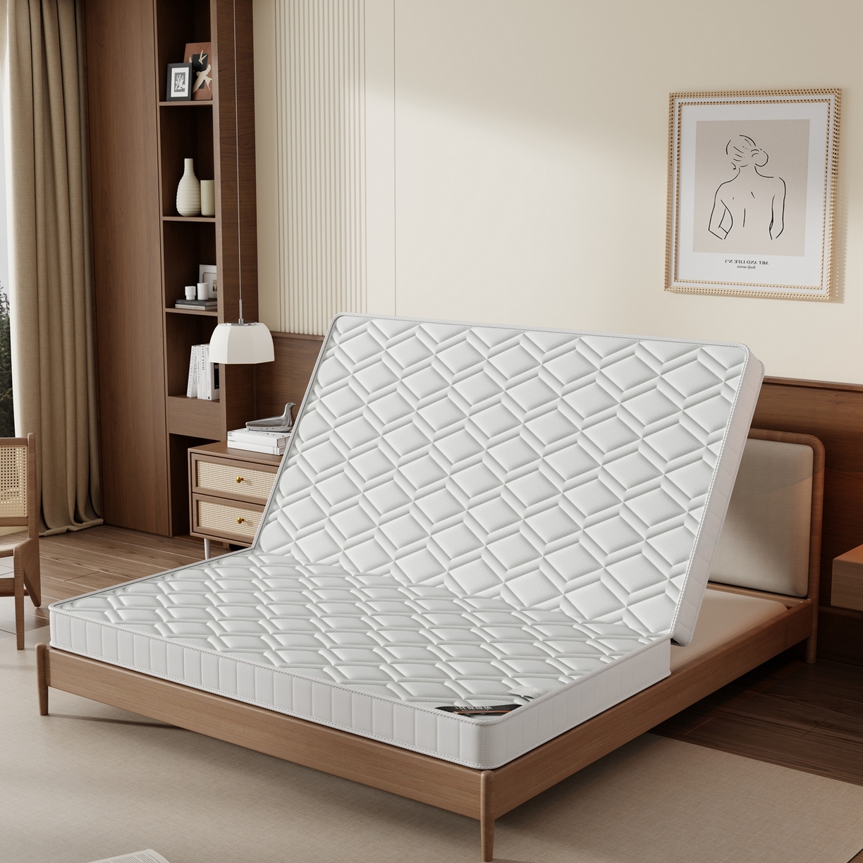 91家纺网 家纺一手货源 找家纺 时奥家纺 2025新款护颈椰棕床垫-Z03 7分棕(8cm)