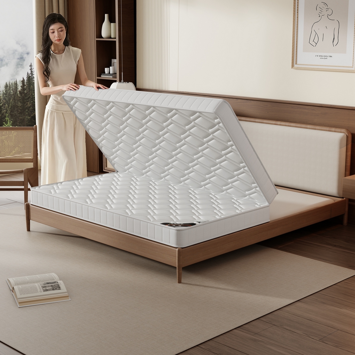 91家纺网 家纺一手货源 找家纺 时奥家纺 2025新款护颈椰棕床垫-Z03 10分棕+2分乳胶(13cm)