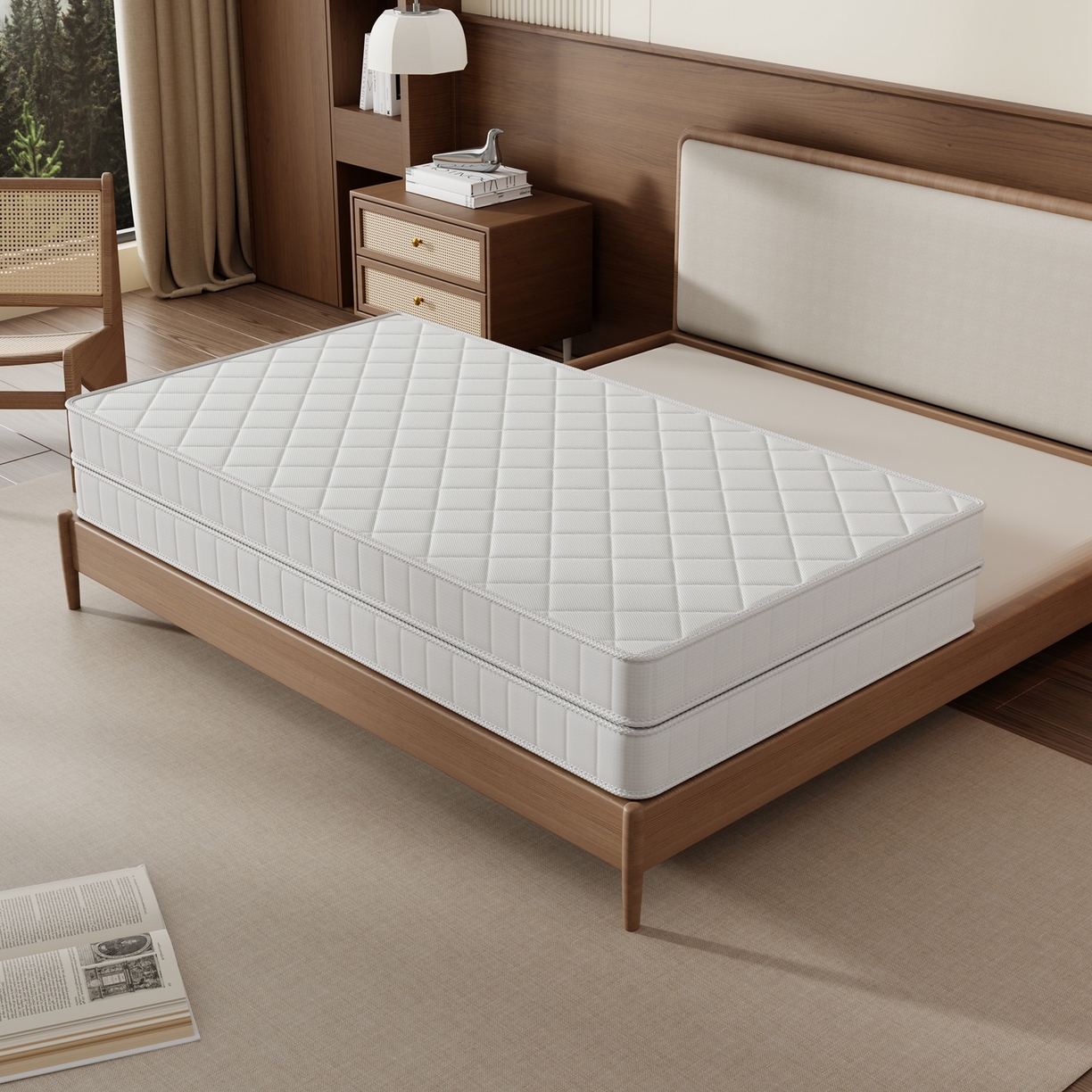 91家纺网 家纺一手货源 找家纺 时奥家纺 2025新款护颈椰棕床垫-Z03 3分棕(5cm)-黄麻配置