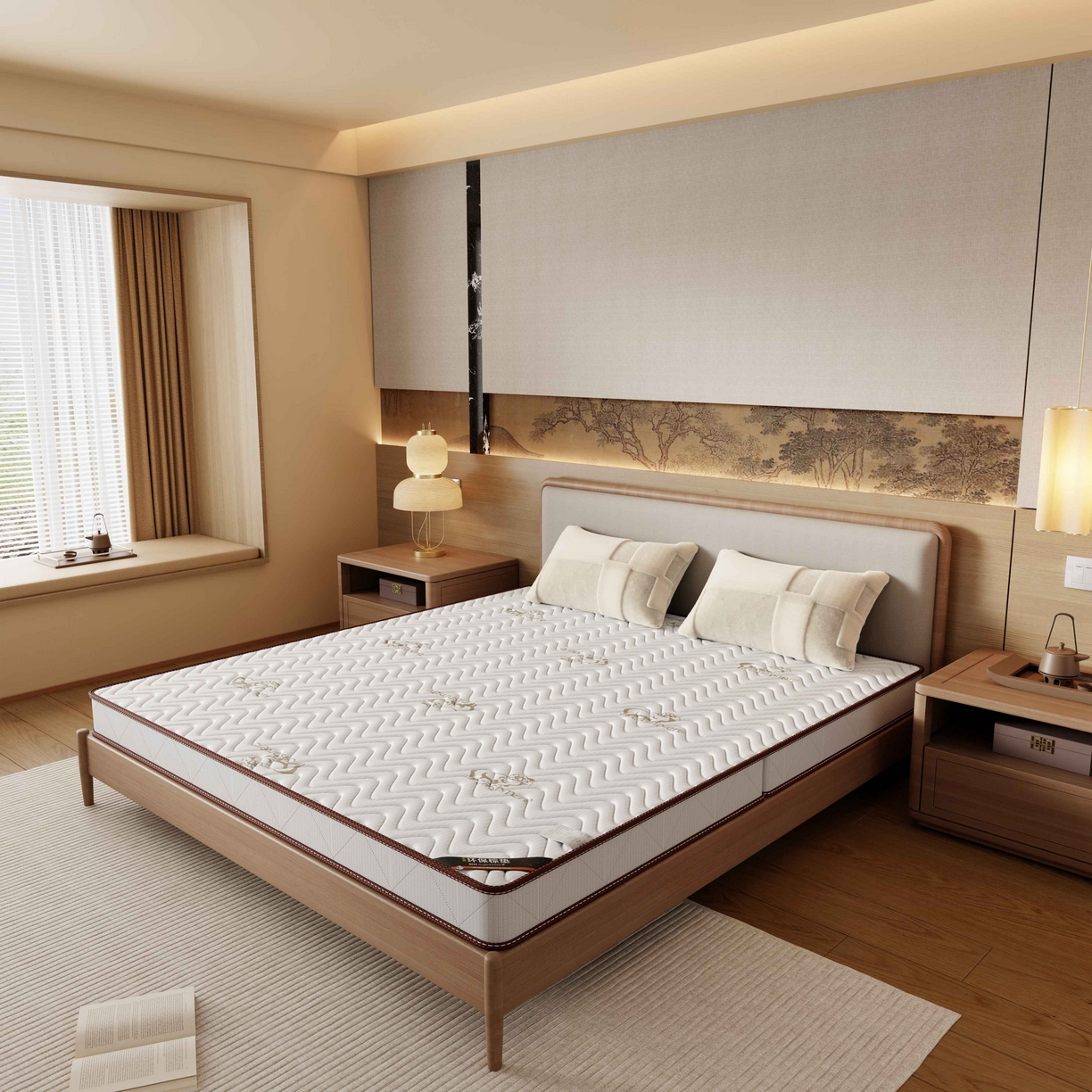 91家纺网 家纺一手货源 找家纺 时奥家纺 2025新款3E椰棕护脊床垫-Z04 3分棕(5cm)