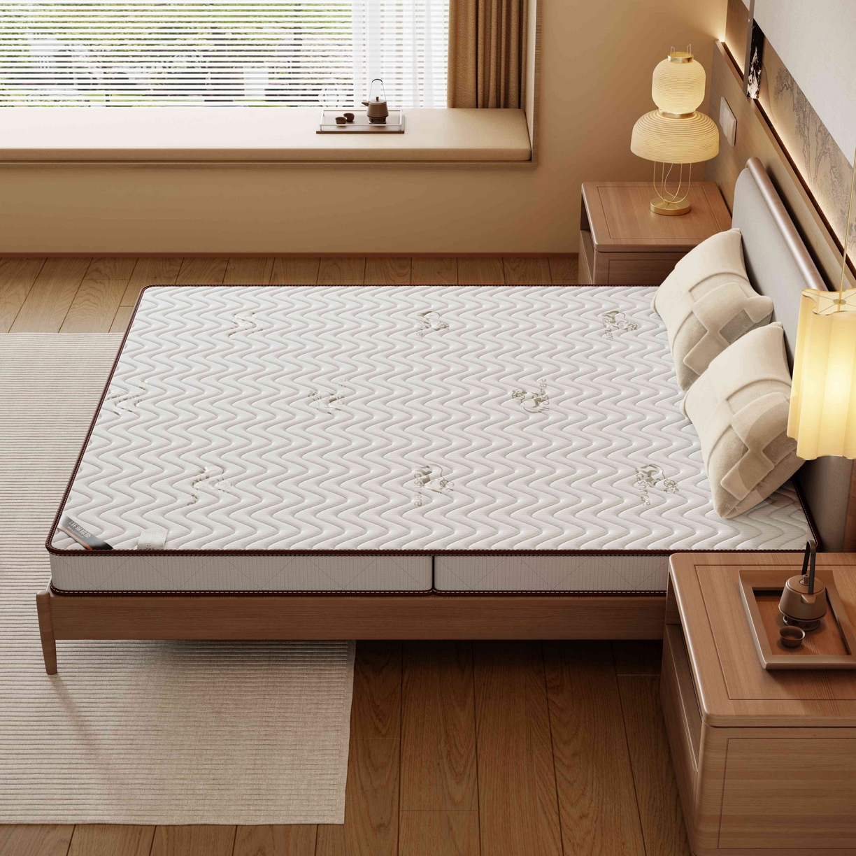 91家纺网 家纺一手货源 找家纺 时奥家纺 2025新款3E椰棕护脊床垫-Z04 7分棕+1分乳胶(9cm)