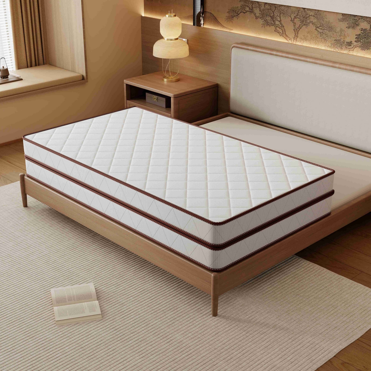 91家纺网 家纺一手货源 找家纺 时奥家纺 2025新款3E椰棕护脊床垫-Z04 10分棕+3分乳胶(15cm)