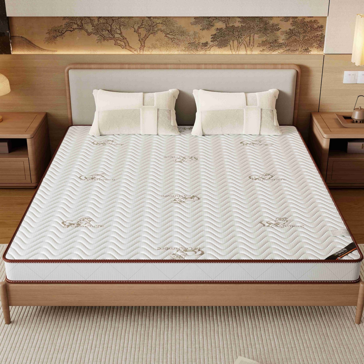 91家纺网 家纺一手货源 找家纺 时奥家纺 2025新款3E椰棕护脊床垫-Z04 5分棕+1分乳胶(7cm)-黄麻配置