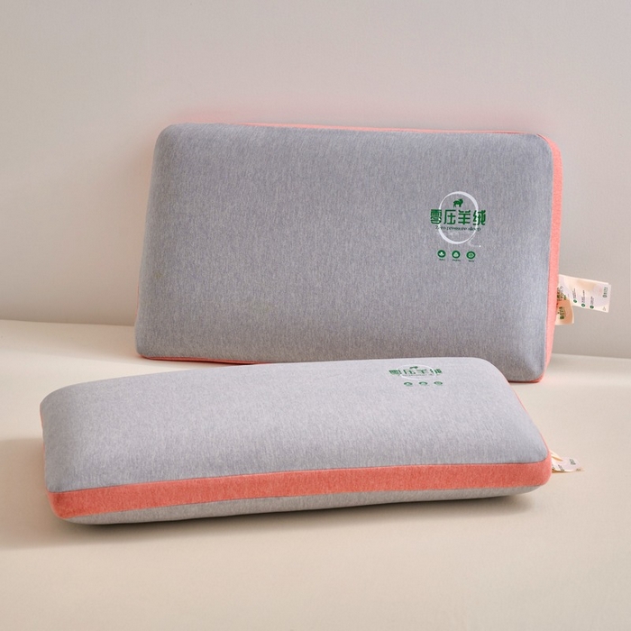 91家纺网 家纺一手货源 找家纺 佳尚枕芯 2025新款零压羊绒记忆枕枕头枕芯 零压羊绒记忆枕-橙色