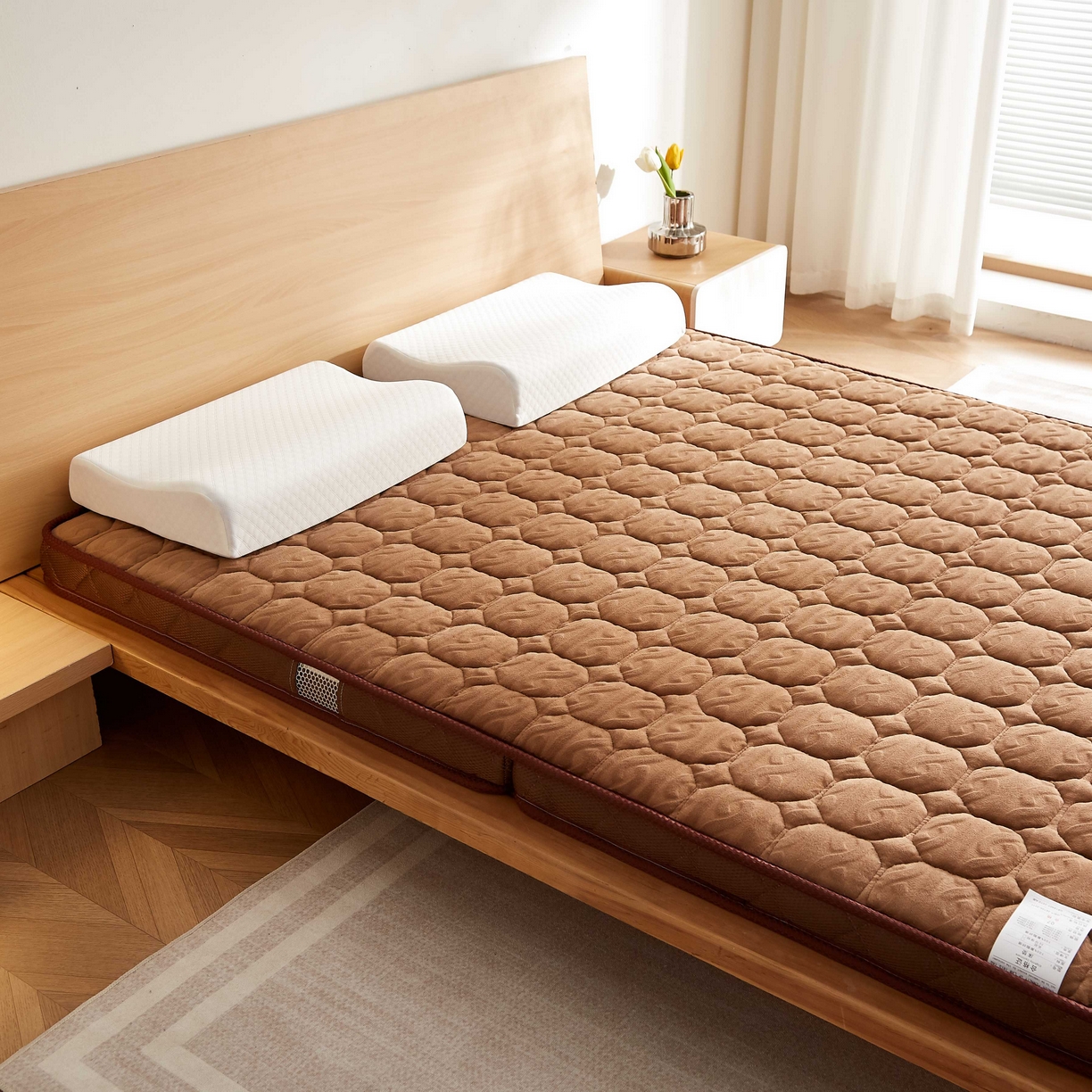 91家纺网 家纺一手货源 找家纺 时奥家纺 2025新款宝宝绒环保椰棕床垫 5分棕+3分乳胶(9cm)