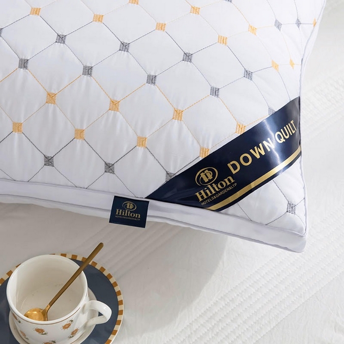 91家纺网 家纺一手货源 找家纺 （总）佳尚枕芯 2025新款满天星立体枕芯直播跑量款礼品枕绗绣枕酒店枕立体羽丝绒枕头枕芯