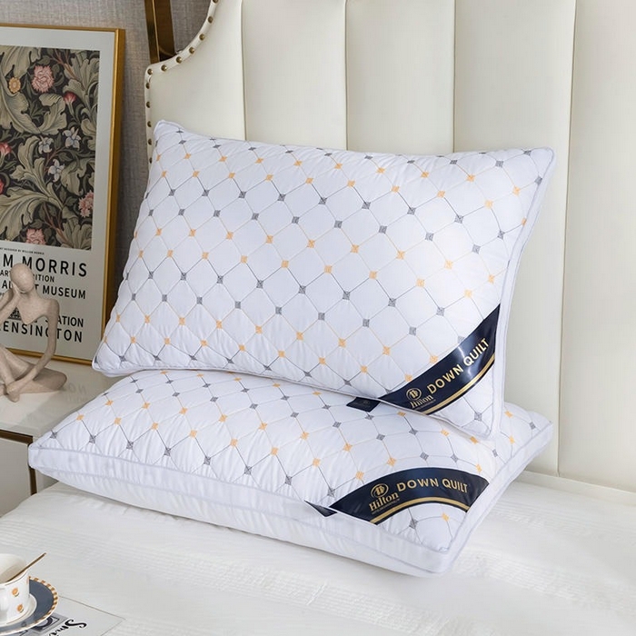 91家纺网 家纺一手货源 找家纺 佳尚枕芯 2025新款满天星立体枕芯直播跑量款礼品枕绗绣枕酒店枕立体羽丝绒枕头枕芯 立体满天星-白