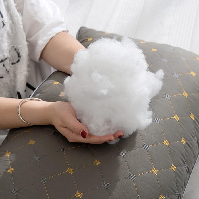 91家纺网 家纺一手货源 找家纺 佳尚枕芯 2025新款满天星立体枕芯直播跑量款礼品枕绗绣枕酒店枕立体羽丝绒枕头枕芯 立体满天星-灰