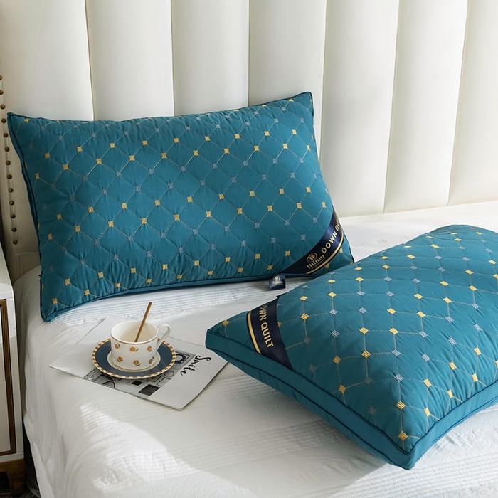 91家纺网 家纺一手货源 找家纺 佳尚枕芯 2025新款满天星立体枕芯直播跑量款礼品枕绗绣枕酒店枕立体羽丝绒枕头枕芯 立体满天星-兰