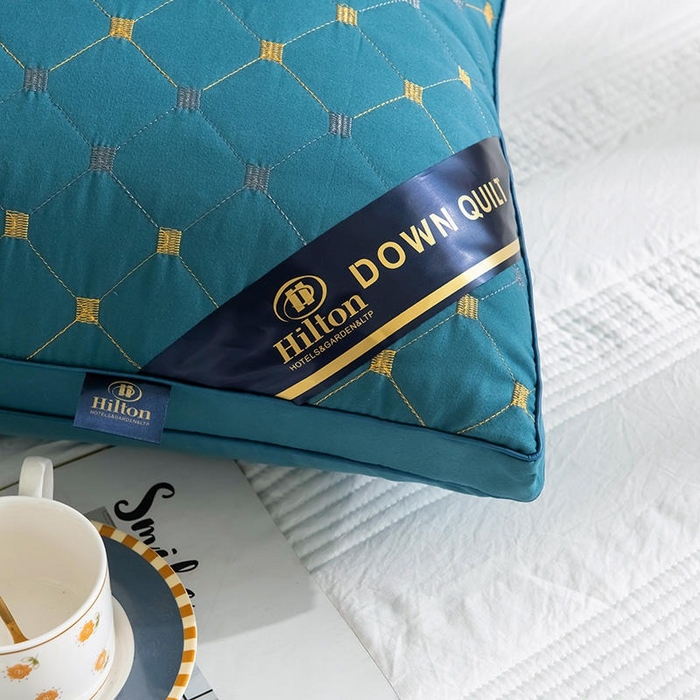 91家纺网 家纺一手货源 找家纺 佳尚枕芯 2025新款满天星立体枕芯直播跑量款礼品枕绗绣枕酒店枕立体羽丝绒枕头枕芯 立体满天星-兰