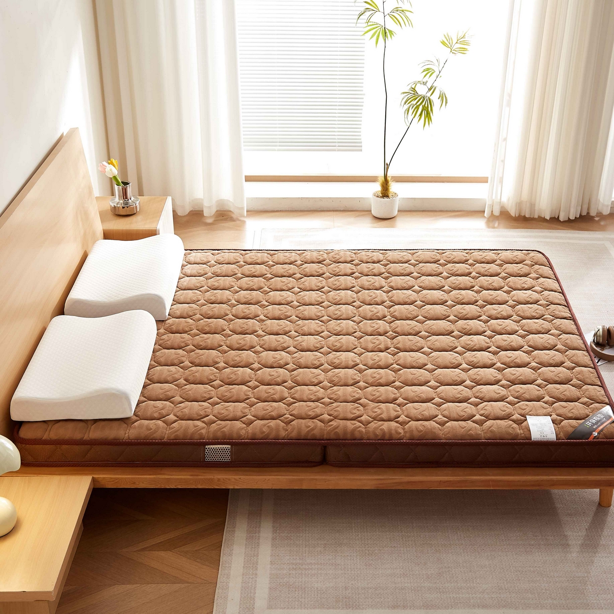 91家纺网 家纺一手货源 找家纺 时奥家纺 2025新款宝宝绒环保椰棕床垫 10分棕+1分乳胶(12cm)