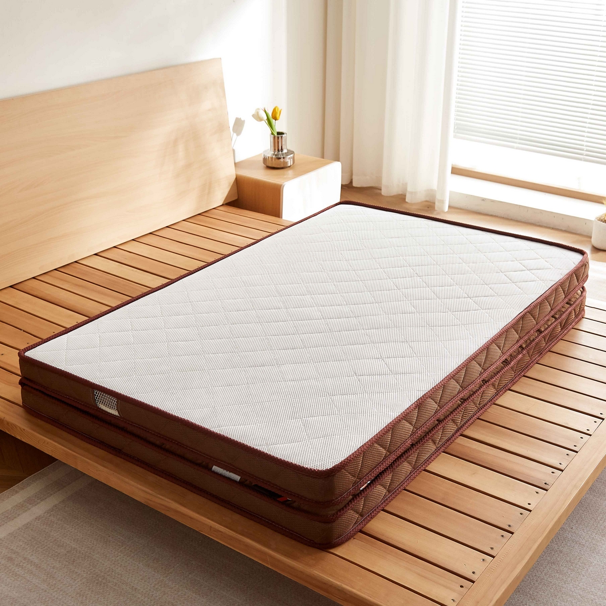 91家纺网 家纺一手货源 找家纺 时奥家纺 2025新款宝宝绒环保椰棕床垫 10分棕+3分乳胶(15cm)