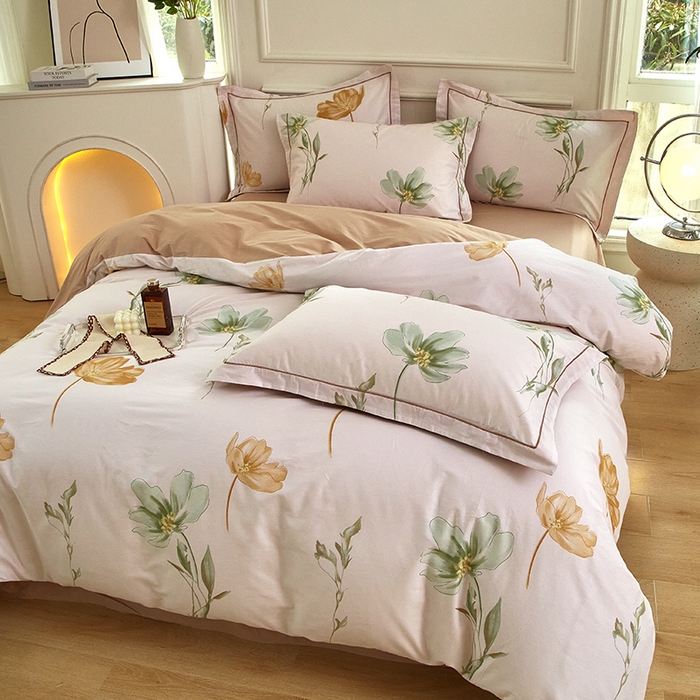 91家纺网 家纺一手货源 找家纺 （总）金纱玉纺家纺 2024新款全棉大版印花13372四件套