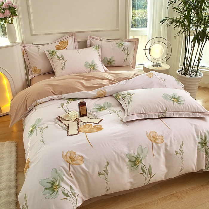 91家纺网 家纺一手货源 找家纺 （总）金纱玉纺家纺 2024新款全棉大版印花13372四件套