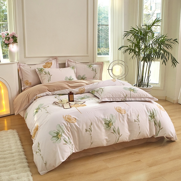 91家纺网 家纺一手货源 找家纺 （总）金纱玉纺家纺 2024新款全棉大版印花13372四件套