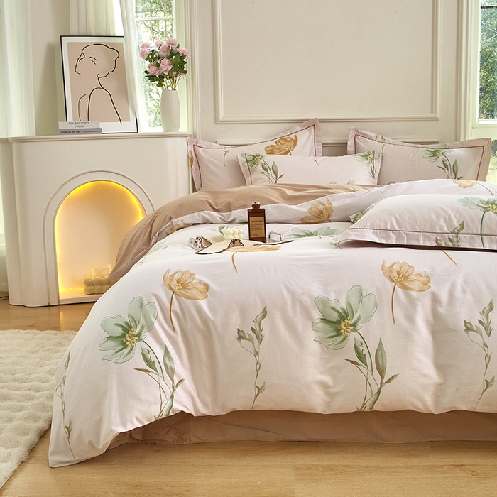 91家纺网 家纺一手货源 找家纺 （总）金纱玉纺家纺 2024新款全棉大版印花13372四件套