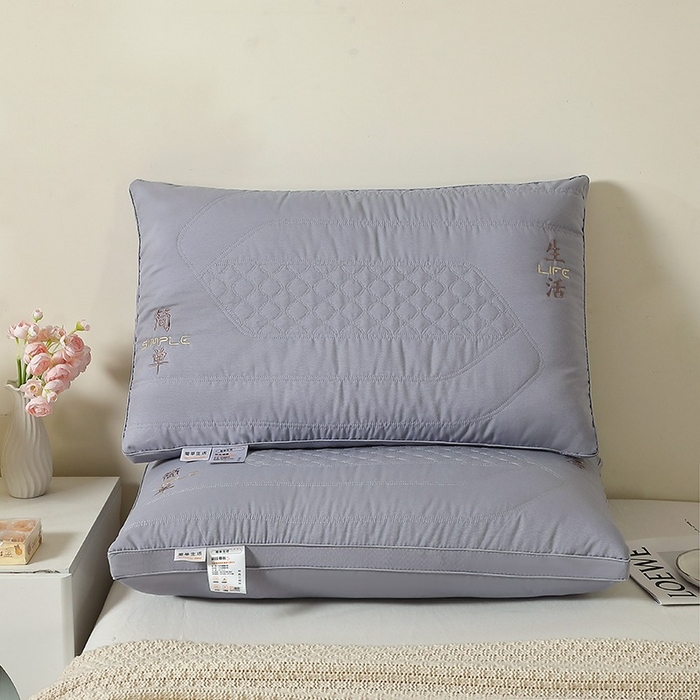 佳尚枕芯 2025新款亲肤舒适立体云柔释压简单生活枕头枕芯 灰色