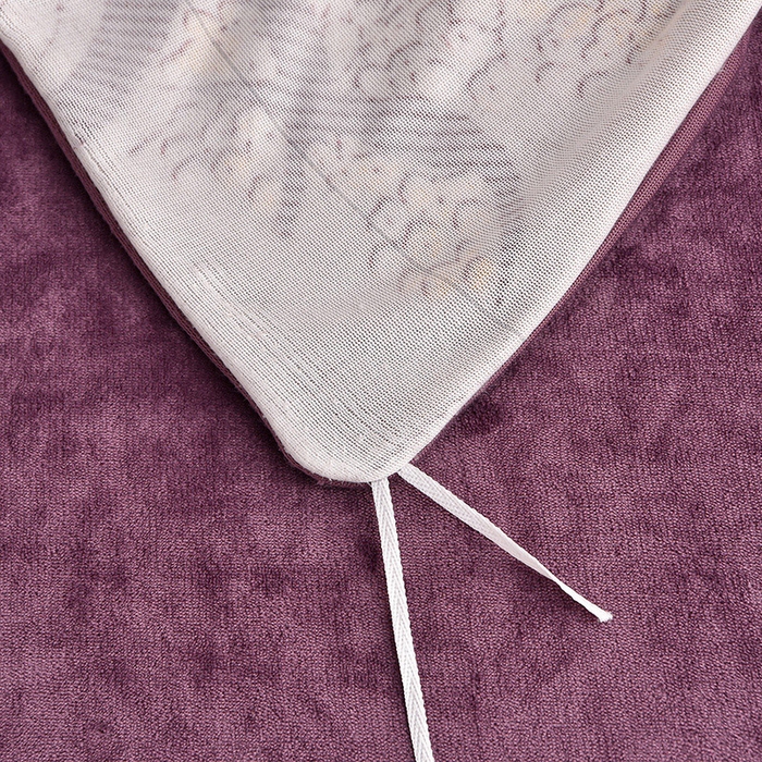 91家纺网 家纺一手货源 找家纺 赛丽雅 2025新款牛奶绒床裙四件套8-9斤法莱绒直播爆款日产2万套 丛草集-紫