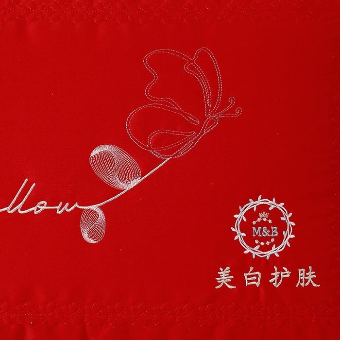 91家纺网 家纺一手货源 找家纺 佳尚枕芯 2025新款亲肤舒适美白护肤羽丝枕头枕芯 红色