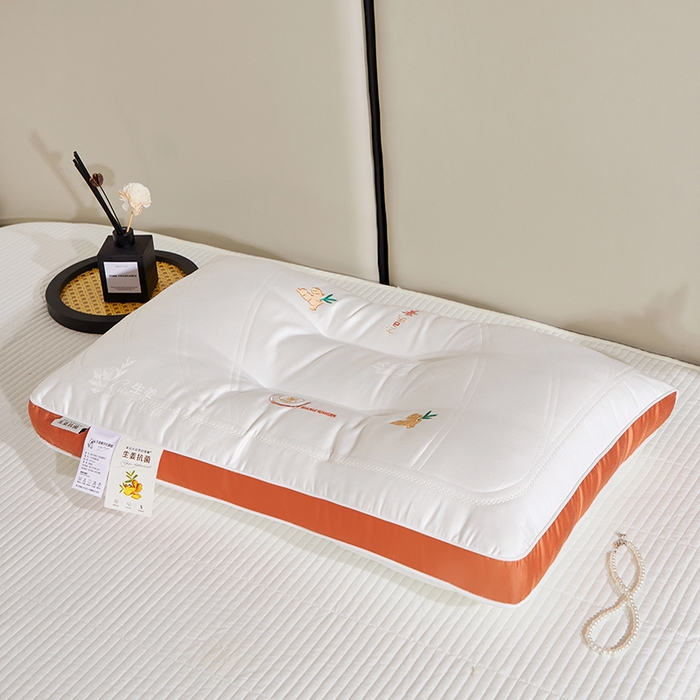 91家纺网 家纺一手货源 找家纺 （总）佳尚枕芯 2025新款亲肤舒适莫代尔生姜抗菌枕羽丝绒枕头枕芯