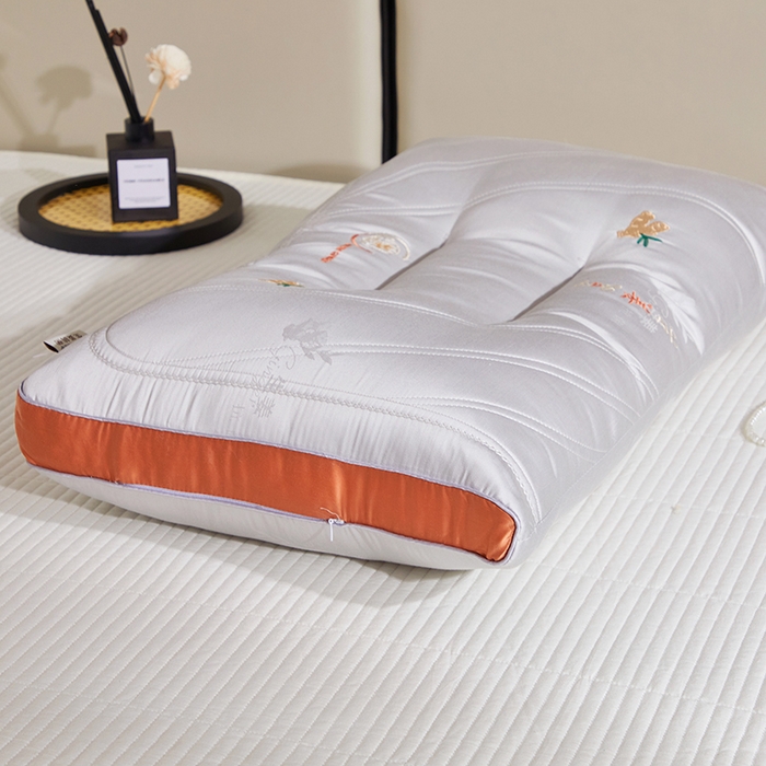 91家纺网 家纺一手货源 找家纺 佳尚枕芯 2025新款亲肤舒适莫代尔生姜抗菌枕羽丝绒枕头枕芯 灰色