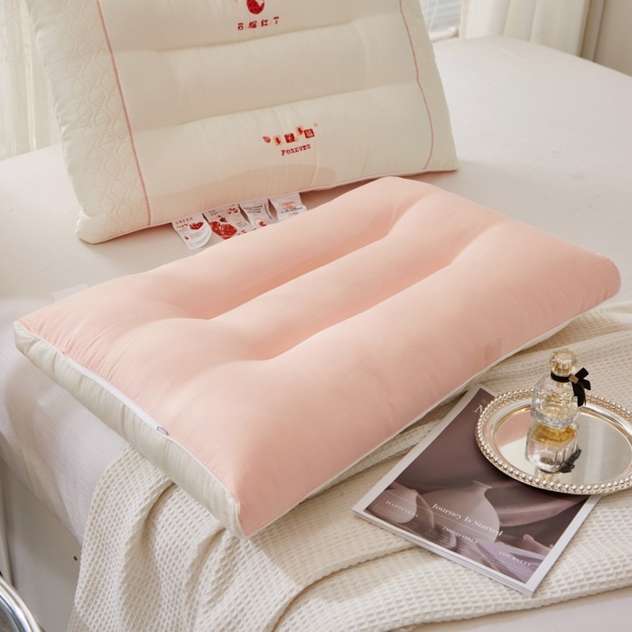 91家纺网 家纺一手货源 找家纺 佳尚枕芯 2025新款亲肤舒适莫代尔生姜抗菌枕羽丝绒枕头枕芯 石榴红了