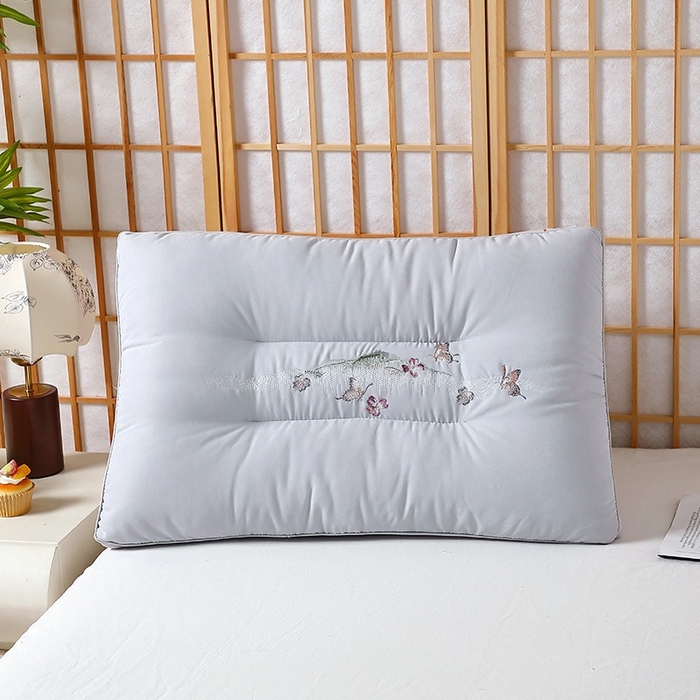 91家纺网 家纺一手货源 找家纺 佳尚枕芯 2025新款亲肤舒适糯糯棉护颈枕枕头枕芯 灰色