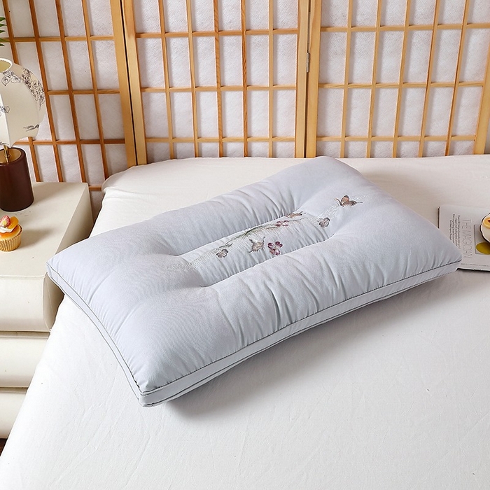 91家纺网 家纺一手货源 找家纺 佳尚枕芯 2025新款亲肤舒适糯糯棉护颈枕枕头枕芯 灰色