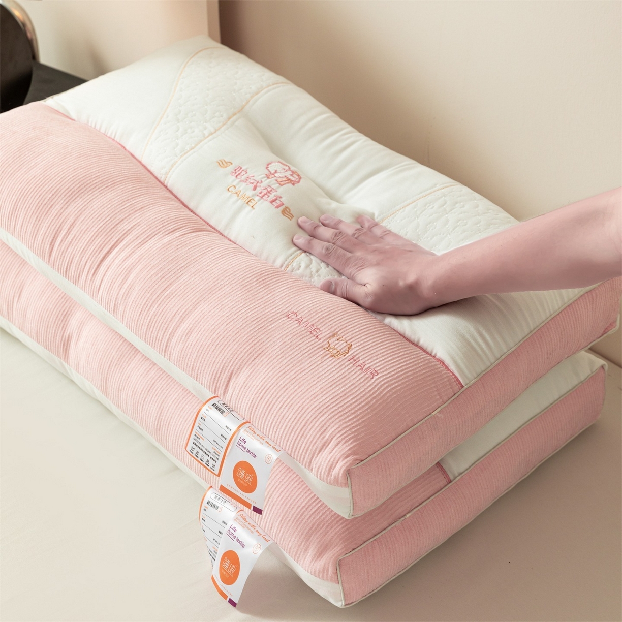 91家纺网 家纺一手货源 找家纺 （总）佳尚枕芯 2025新款驼绒蛋白枕枕头枕芯