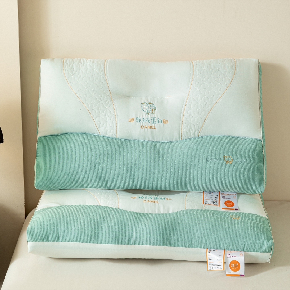 91家纺网 家纺一手货源 找家纺 （总）佳尚枕芯 2025新款驼绒蛋白枕枕头枕芯