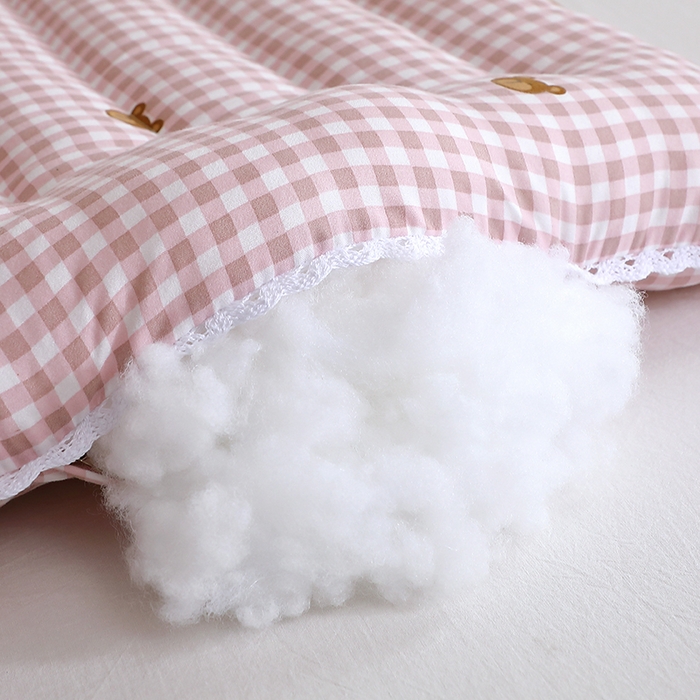 91家纺网 家纺一手货源 找家纺 佳尚枕芯 2025新款小碎花印花定型枕舒适枕枕头枕芯 印花定型枕-小熊-粉