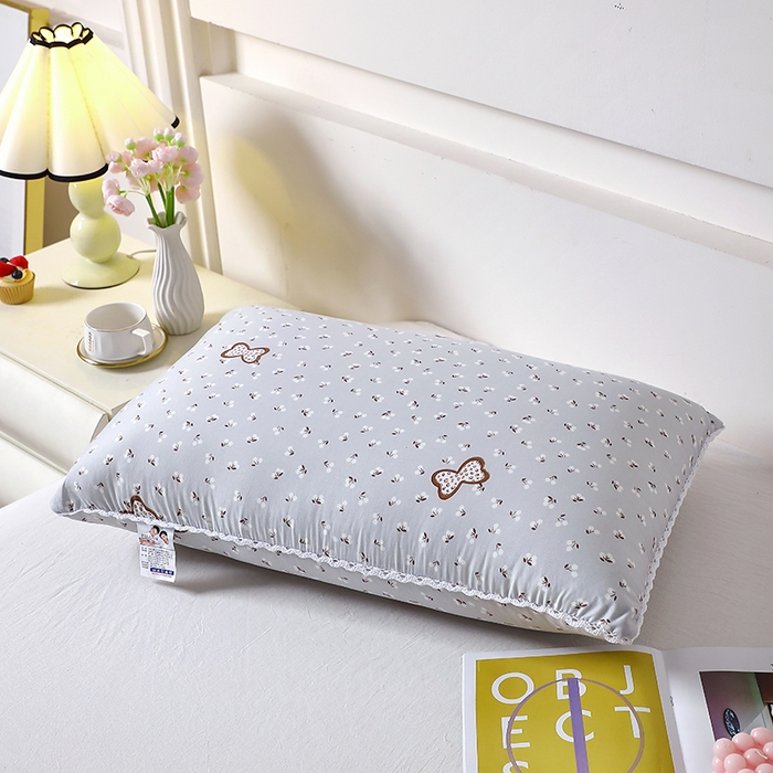 91家纺网 家纺一手货源 找家纺 佳尚枕芯 2025新款小碎花印花定型枕舒适枕枕头枕芯 印花舒适枕-蝴蝶结-蓝